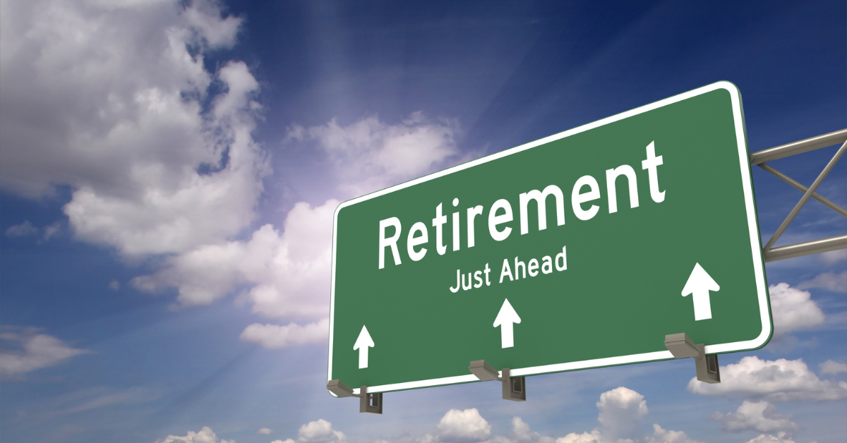 street sign that says retirement