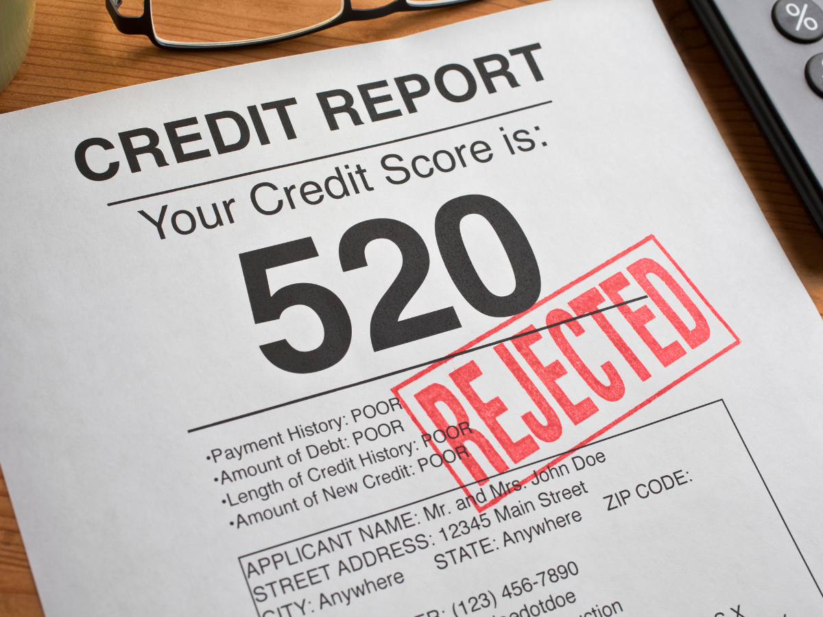 photo of a poor credit report